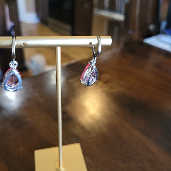 Pink Drop Earrings - Picture 3 of 3